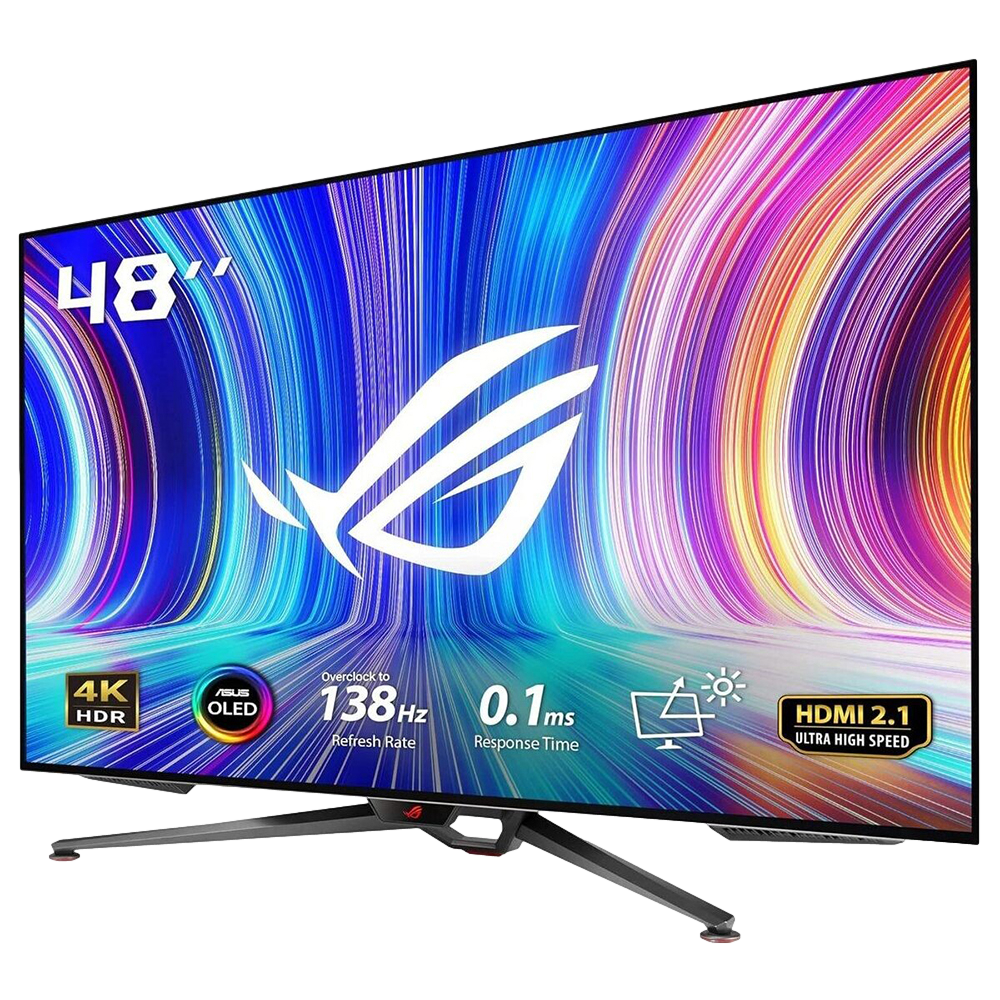 ASUS 48″ ROG Swift OLED PG48UQ 138Hz 0.1ms (GtG) G-Sync HDR10 HDMI DP SPDIF USB3.2 UHD Fast IPS Gaming Monitör