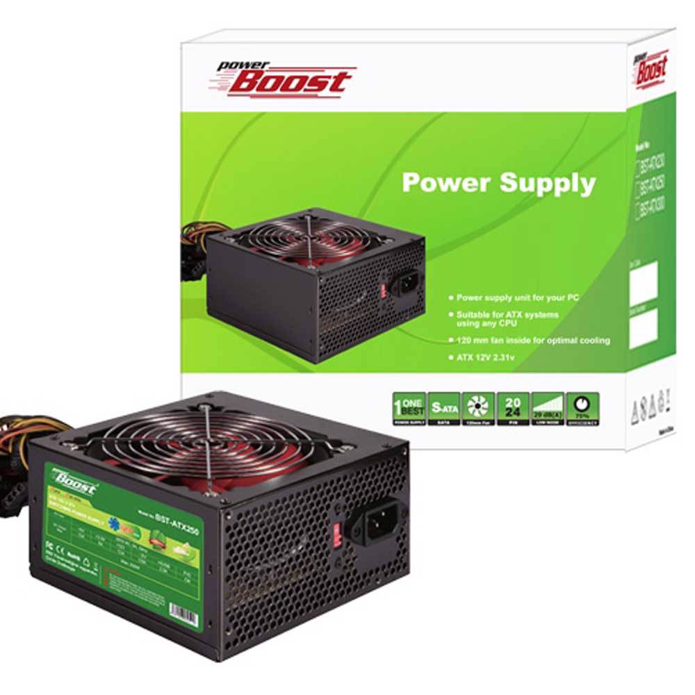 POWER BOOST BST-ATX250R  12cm Kırmızı Fan 250W ATX PSU