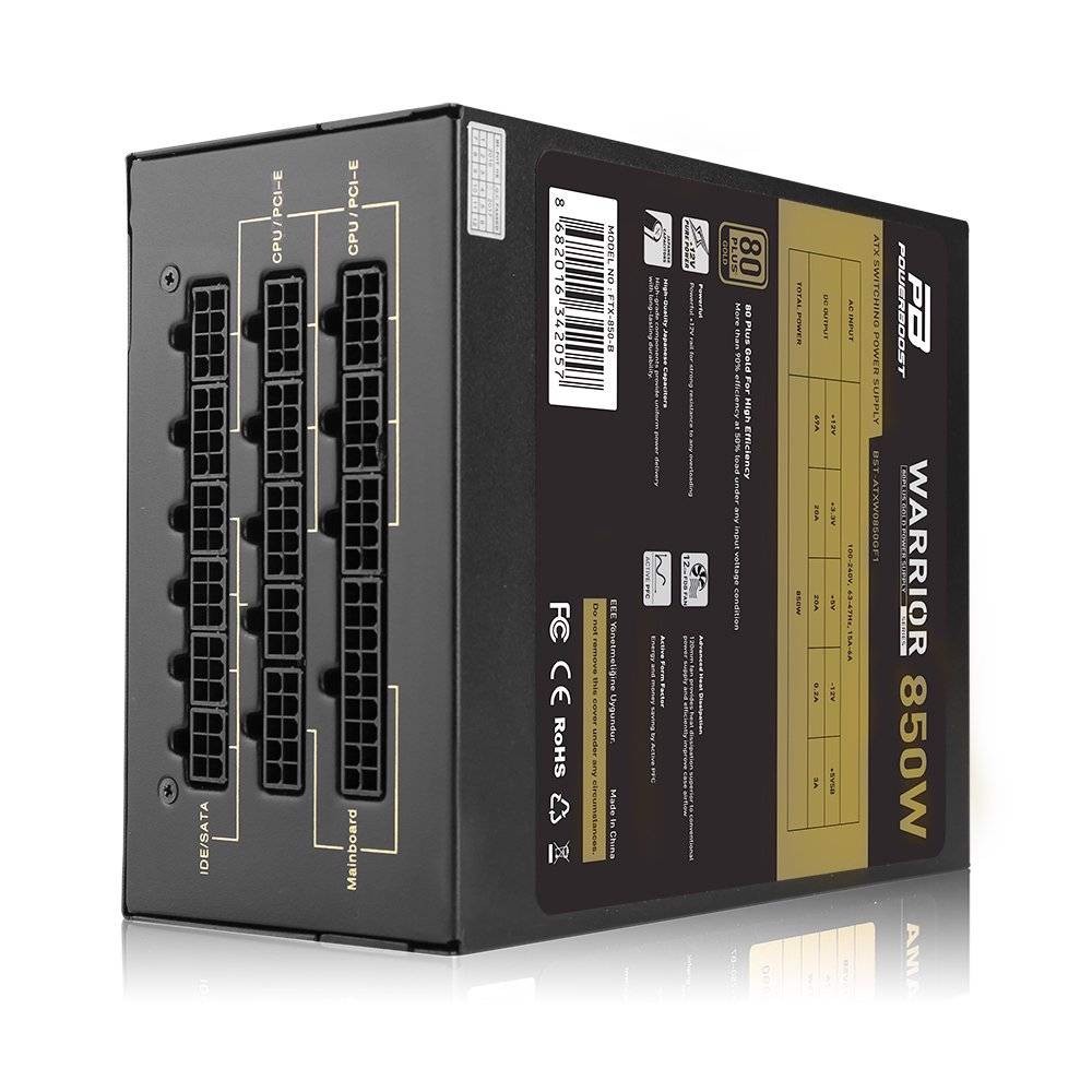PowerBoost WARRIOR 850w 80+ GOLD Full Modüler 12cm Fanlı ATX PSU
