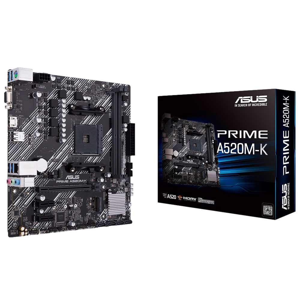 ASUS PRIME A520M-K 4600MHz(OC) DDR4 Soket AM4 M.2 HDMI VGA mATX Anakart
