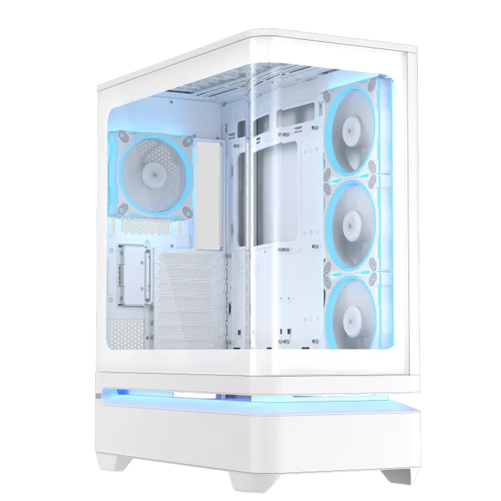 ASUS PRIME AP304 TG ARGB WHITE Tempered Glass USB-C Beyaz ATX Kasa