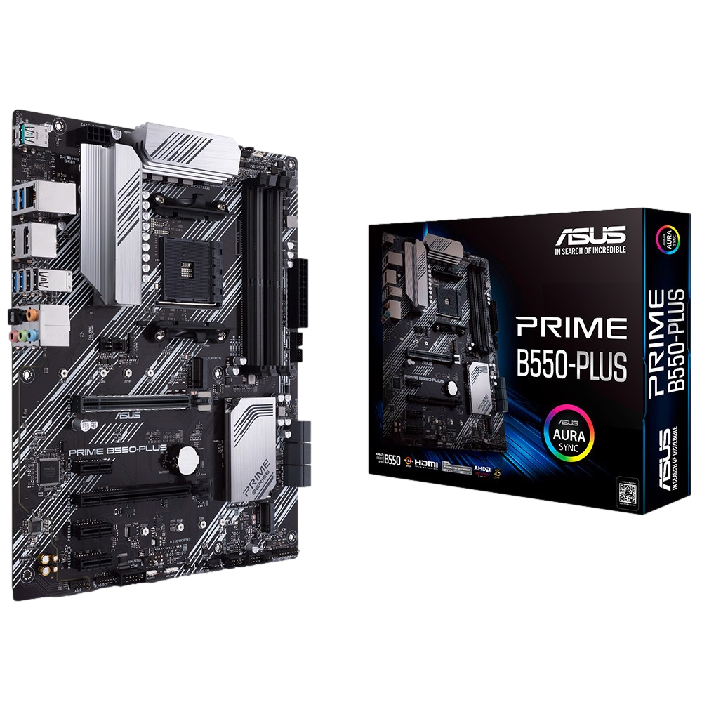ASUS PRIME B550-PLUS 4600MHz OC DDR4 Soket AM4 M.2 DP HDMI ATX Anakart