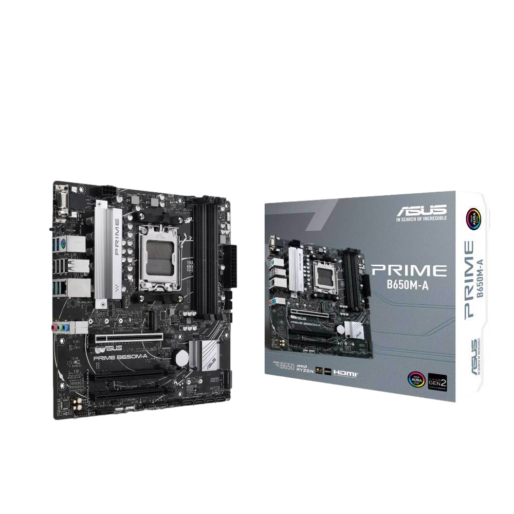 ASUS PRIME B650M-A 5600MHz(OC) DDR5 Soket AM5 M.2 HDMI DP VGA mATX Anakart görsel 1