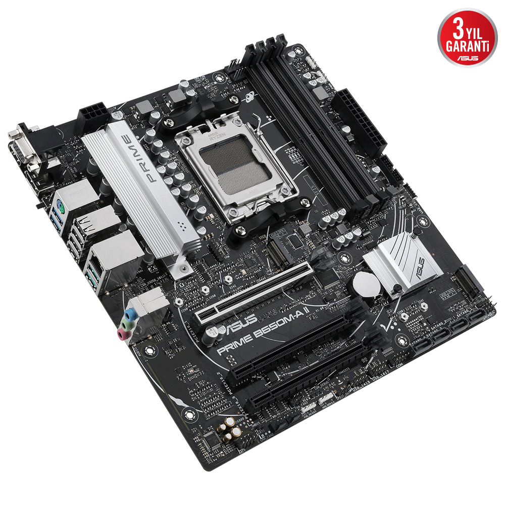 ASUS PRIME B650M-A II-CSM 6400MHz OC DDR5 Soket AM5 M.2 HDMI DP VGA mATX Anakart