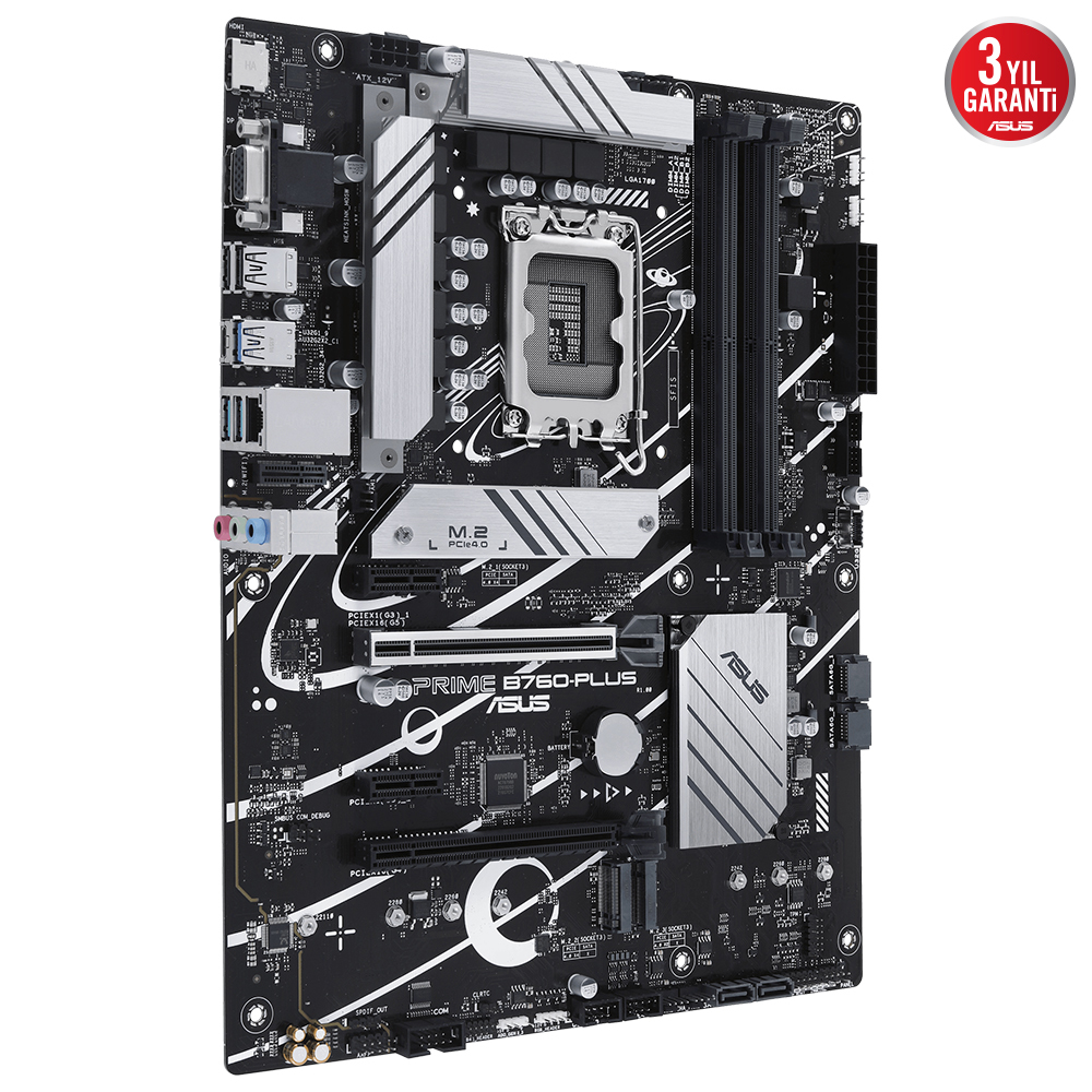 ASUS PRIME B760-PLUS 7200MHz(OC) DDR5 Soket 1700 M.2 HDMI DP VGA ATX Anakart