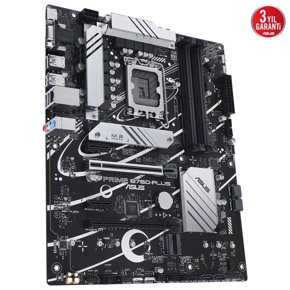 ASUS PRIME B760-PLUS 7200MHz(OC) DDR5 Soket 1700 M.2 HDMI DP VGA ATX Anakart