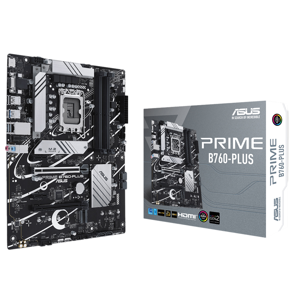 ASUS PRIME B760-PLUS 7200MHz(OC) DDR5 Soket 1700 M.2 HDMI DP VGA ATX Anakart görsel 1