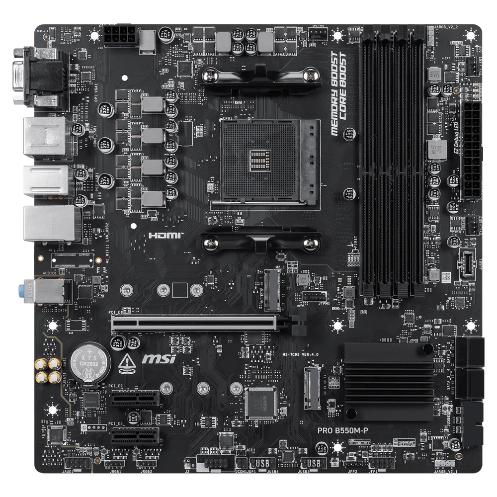 MSI PRO B550M-P 4400MHz(OC) DDR4 Soket AM4 M.2 HDMI DP mATX Anakart