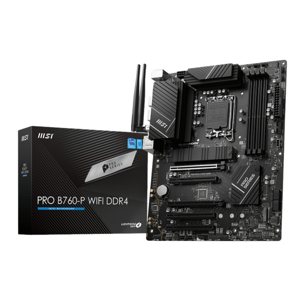 MSI PRO B760-P WIFI DDR4 5333MHz(OC) DDR4 Soket 1700 M.2 HDMI DP ATX Anakart