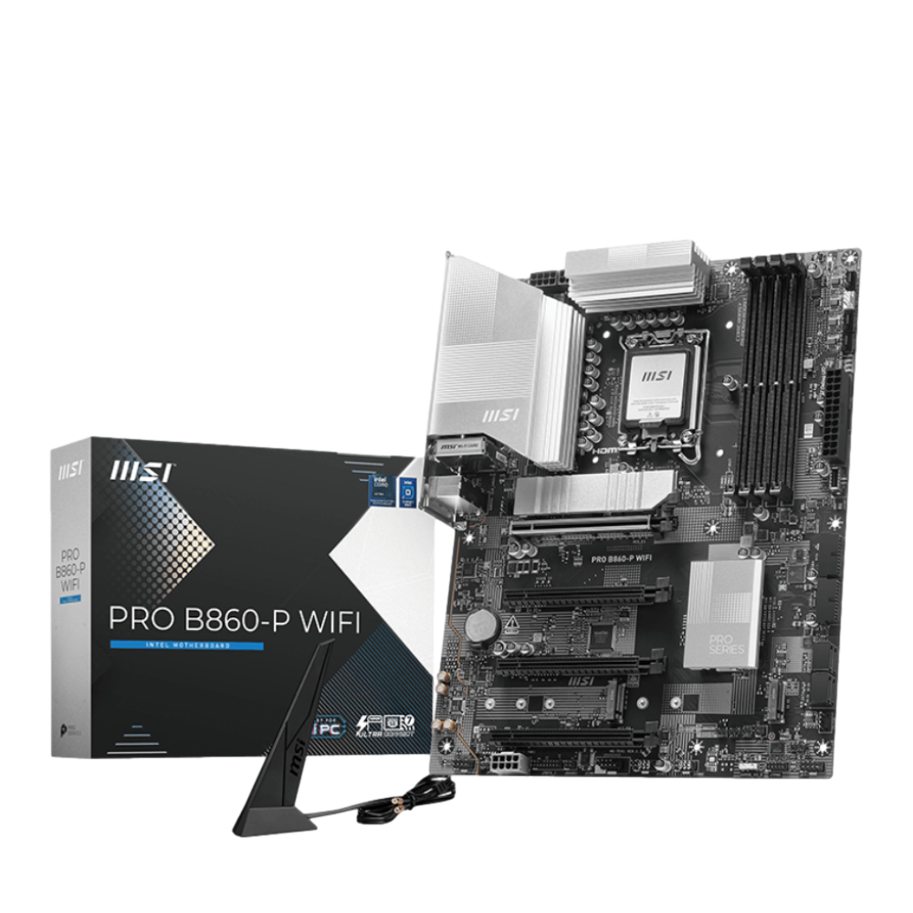 MSI PRO B860-P WIFI 8600MHz OC DDR5 Soket 1851 M.2 USB4 Thunderbolt4 HDMI DP ATX Anakart