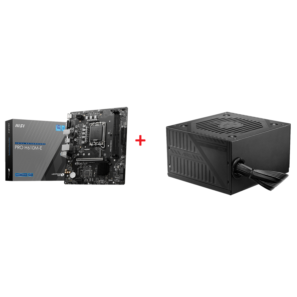 MSI PRO H610M-E Anakart + MAG A650BNL Güç Kaynağı Bundle Paket