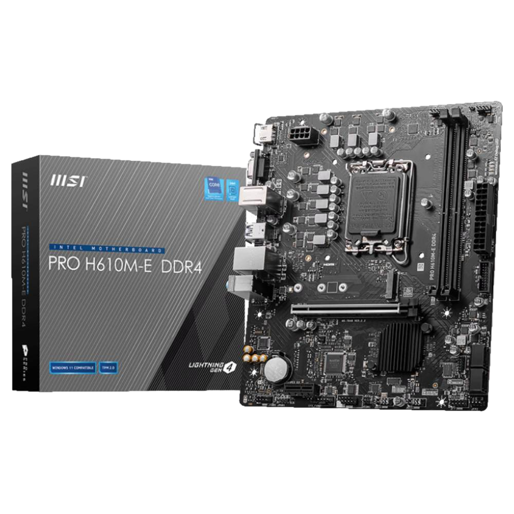 MSI PRO H610M-E 3200MHz DDR4 Soket 1700 M.2 HDMI VGA mATX Anakart