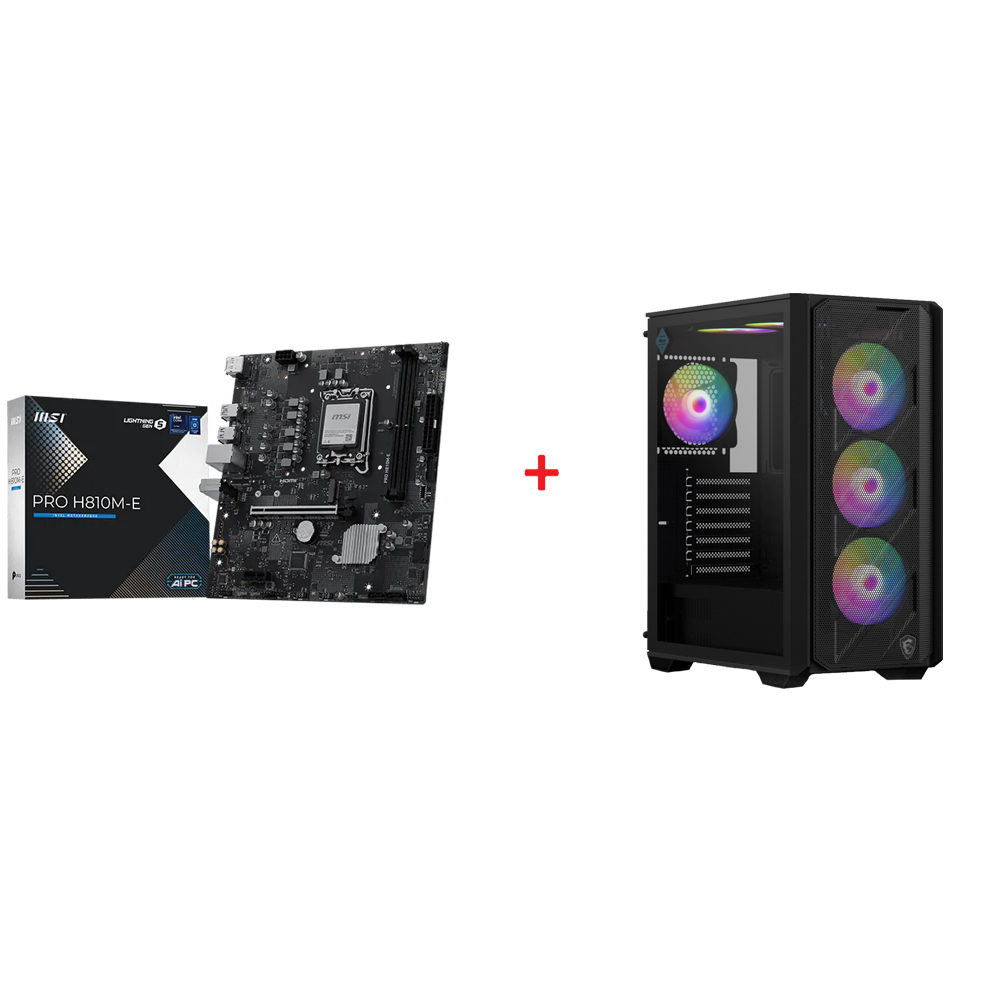 MSI PRO H810M-E Anakart + MAG FORGE 141A B75 PCIE5 II Kasa Bundle Paket
