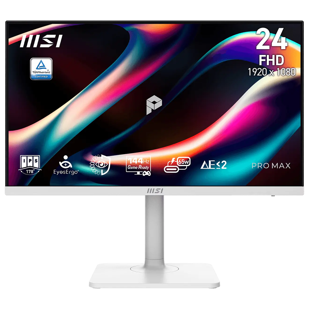 MSI PRO MAX 241PHW E14 23.8" 144Hz 4ms HDMI DP FreeSync HDR Ready Pivot FHD IPS Beyaz Monitör