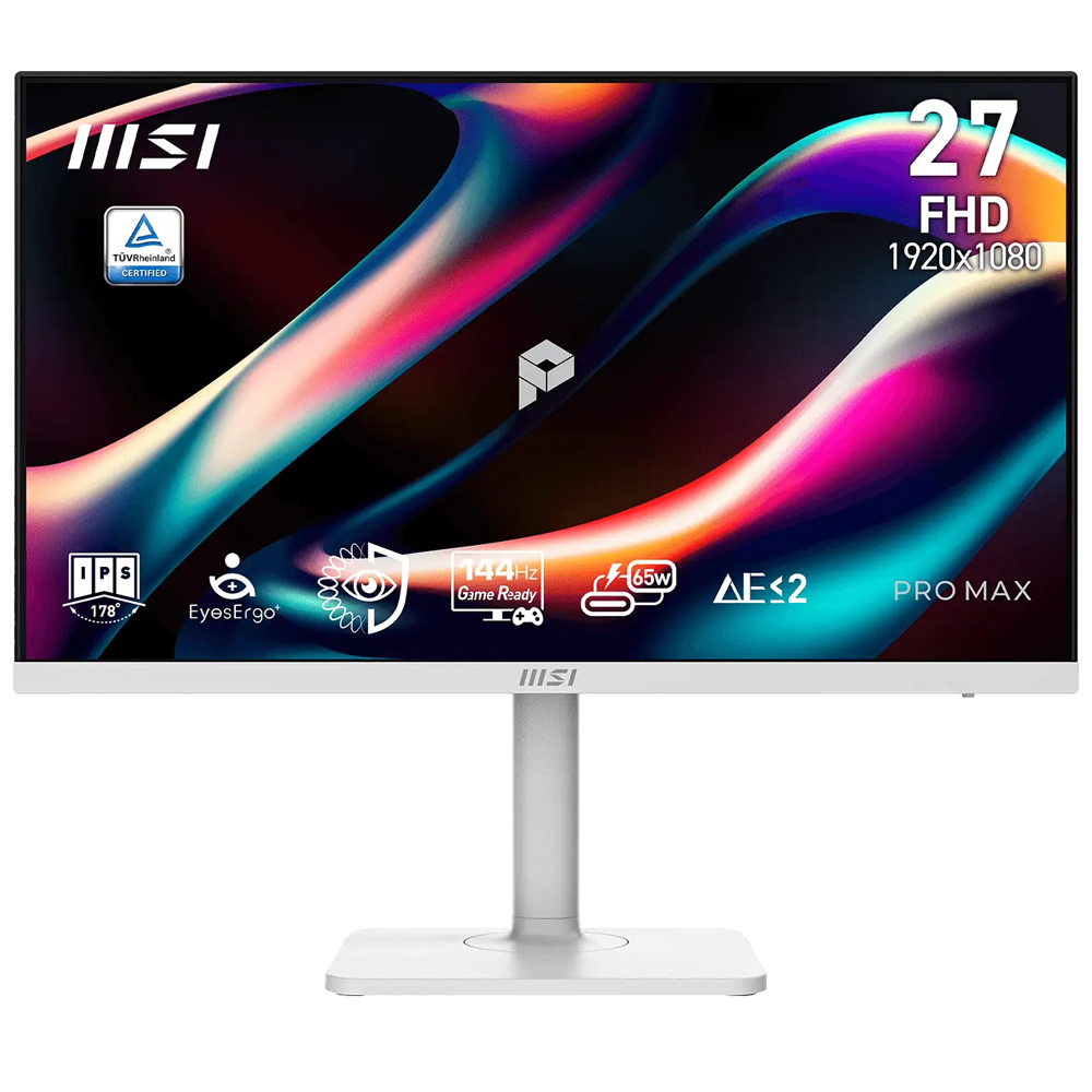 MSI PRO MAX 271PHW E14 27" 144Hz 4ms HDMI DP FreeSync HDR Ready Pivot FHD IPS Beyaz Monitör