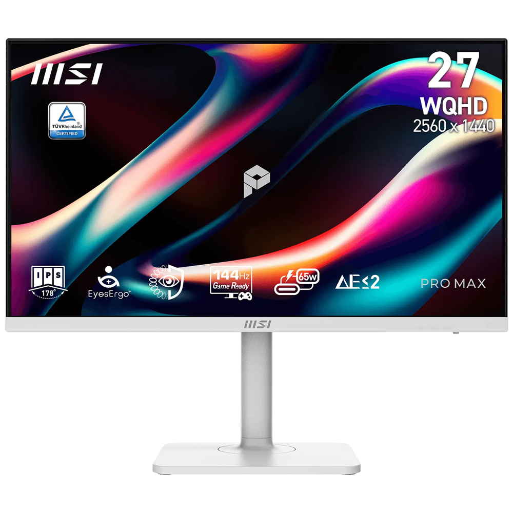 MSI PRO MAX 271QPHW E14 27" 144Hz 4ms HDMI DP FreeSync HDR Ready Pivot WQHD IPS Beyaz Monitör