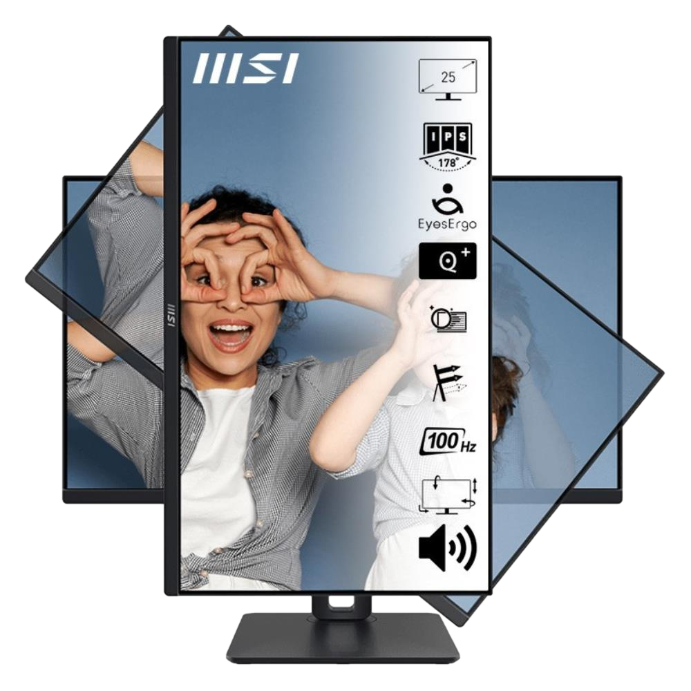 MSI PRO MP251P 24.5" 100Hz 1ms HDMI VGA Adaptive Sync Pivot FHD IPS Monitör