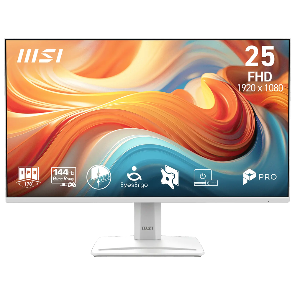 MSI PRO MP251W E14A 25" 144Hz 4ms HDMI DP FreeSync HDR Ready FHD IPS Beyaz Monitör 