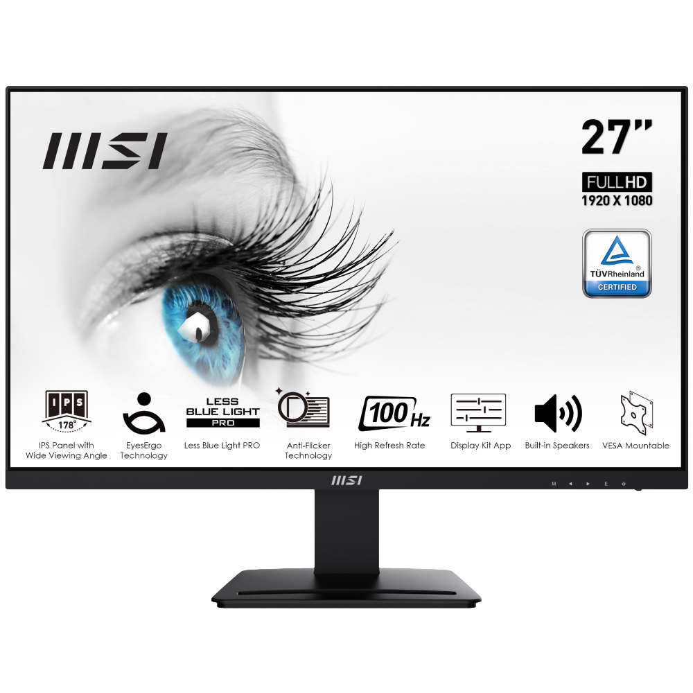MSI 27" PRO MP273A 100Hz 1ms HDMI DP D-Sub FHD IPS Monitör