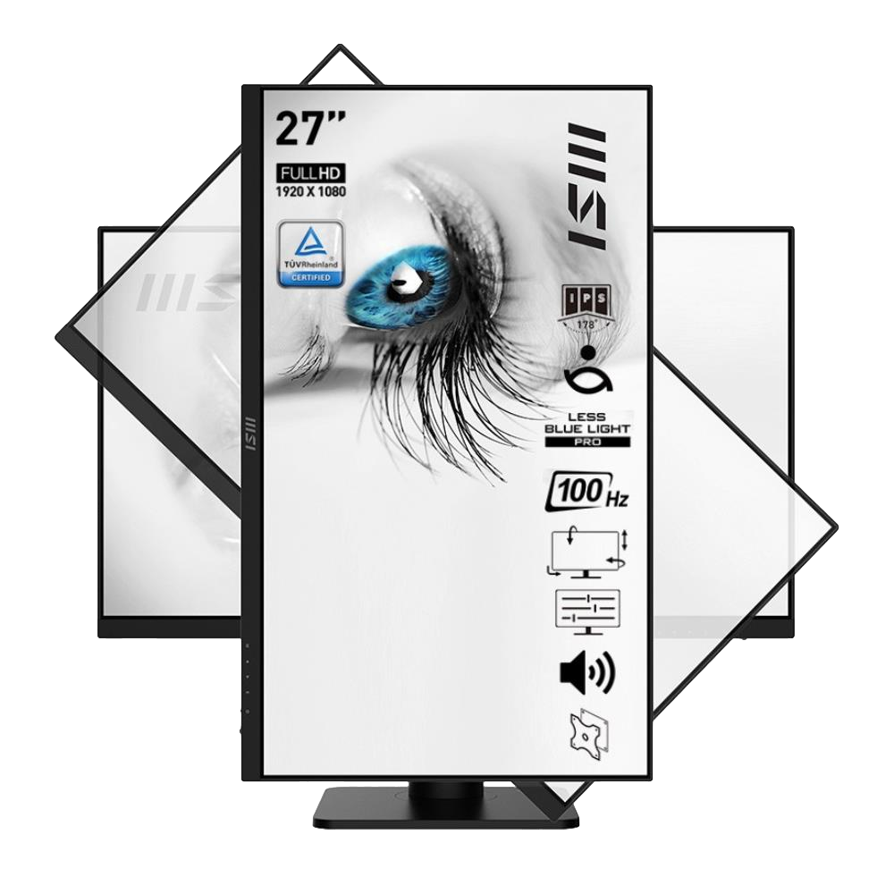 MSI PRO MP273AP 27" 100Hz 1ms HDMI DP VGA Adaptive Sync Pivot IPS FHD Monitör