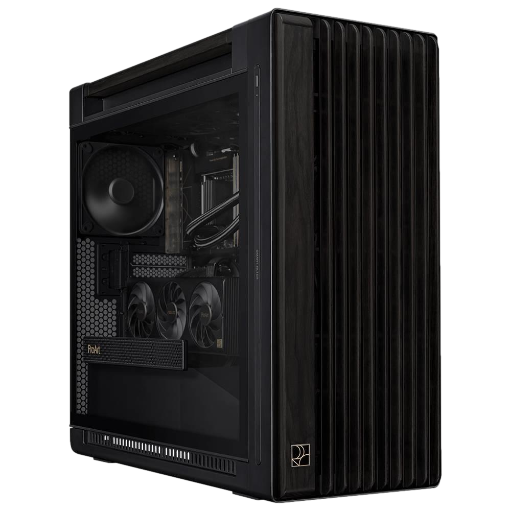 ASUS ProArt PA602 Wood Edition USB 3.2 USB C Tempered Glass ATX Mid Tower Kasa