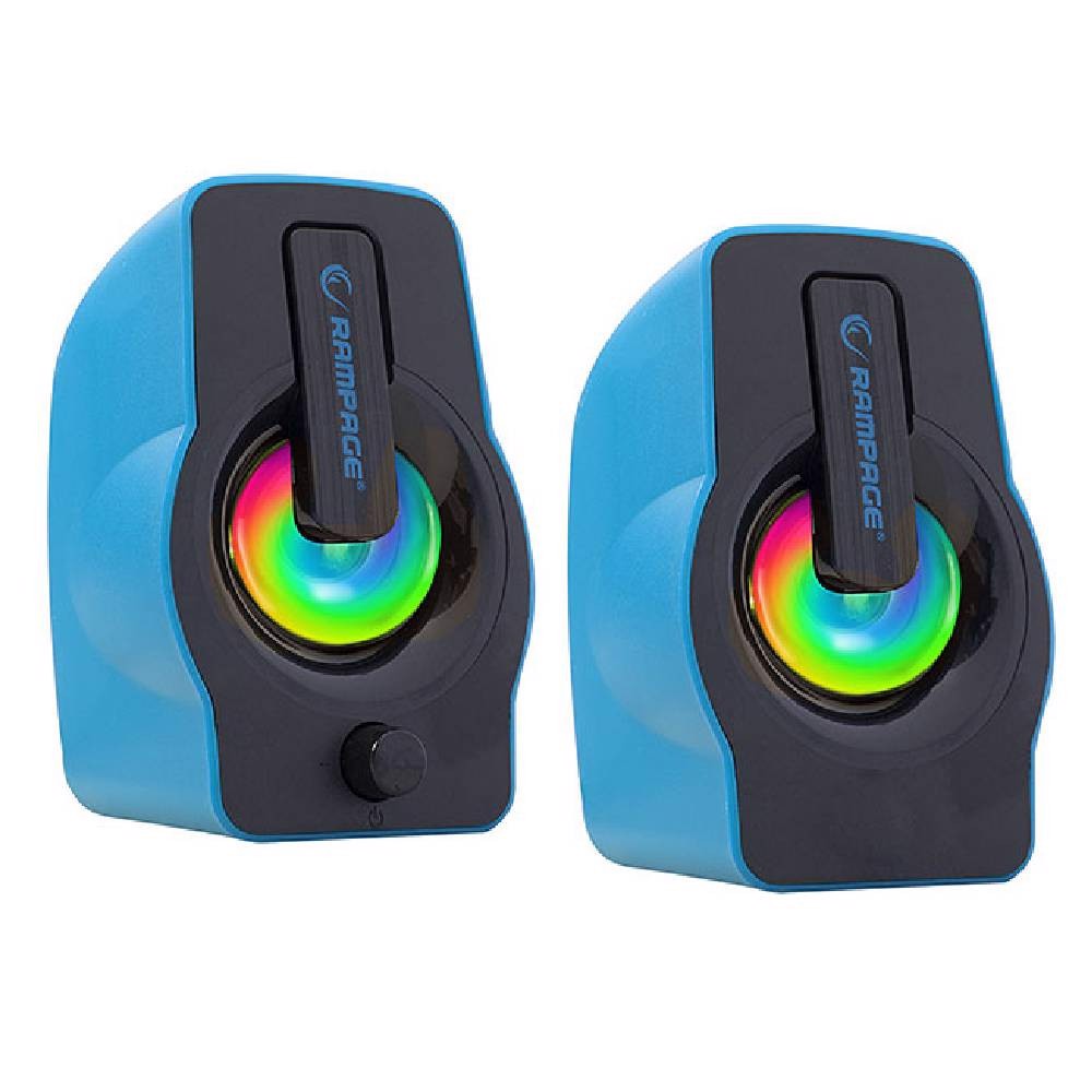 Rampage RMS-G7 FALSETTO 2.0 6 Watt RGB Ledli Mavi Oyuncu Speaker