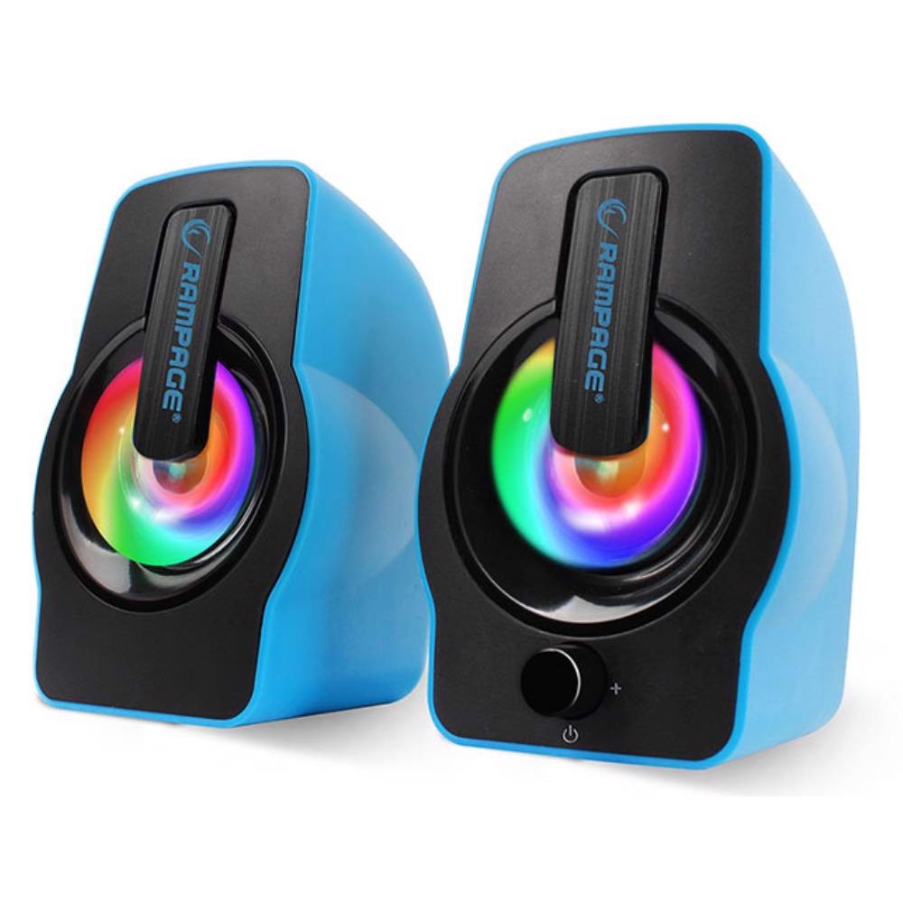 Rampage RMS-G7 FALSETTO 2.0 6 Watt RGB Ledli Mavi Oyuncu Speaker