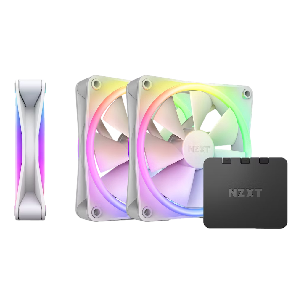 NZXT F120 RGB Duo 3x120mm Kontrolcülü Beyaz Kasa Fanı