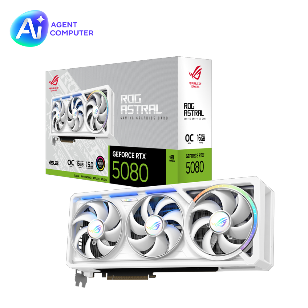 ASUS ROG Astral GeForce RTX 5080 16GB WHITE OC Edition GDDR7 DLSS 4 256 Bit Ekran Kartı