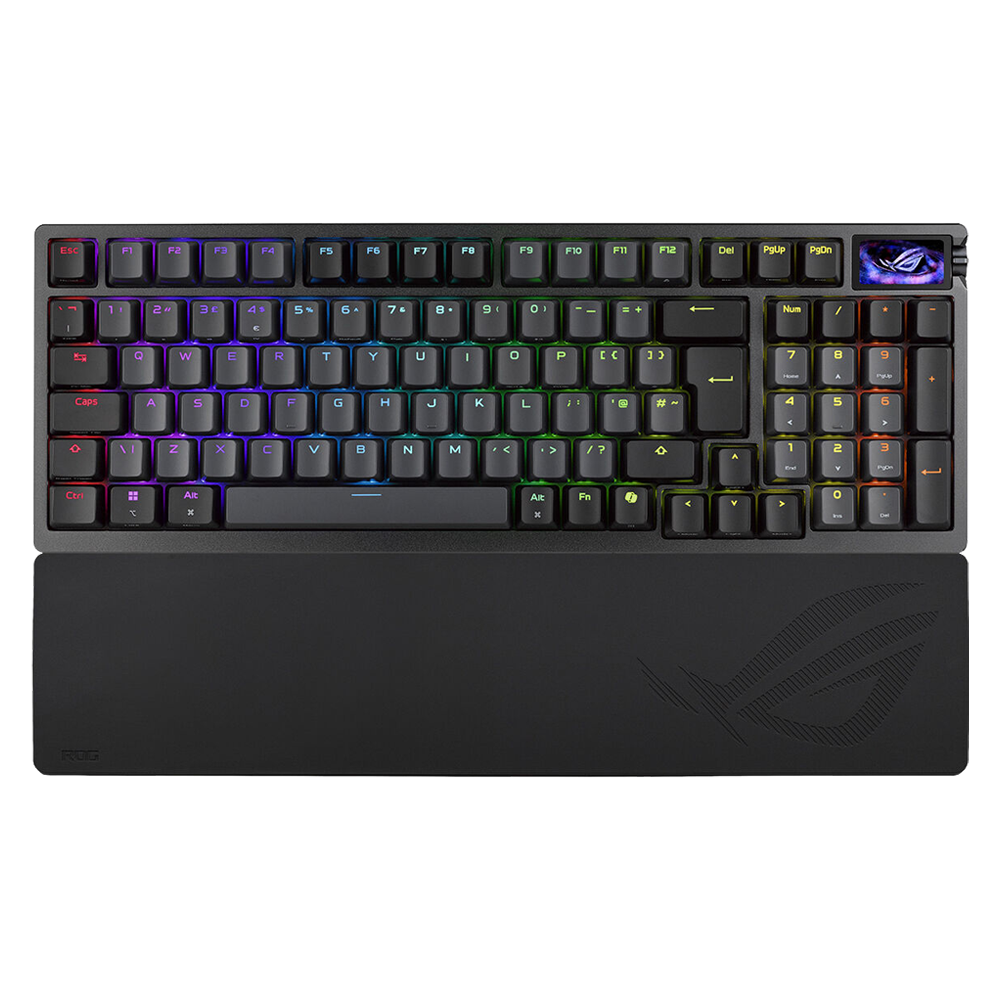 ASUS ROG AZOTH 96 HE ROG HFX V2 PBT Manyetik Switch Kablosuz İngilizce Q RGB Siyah Gaming Klavye