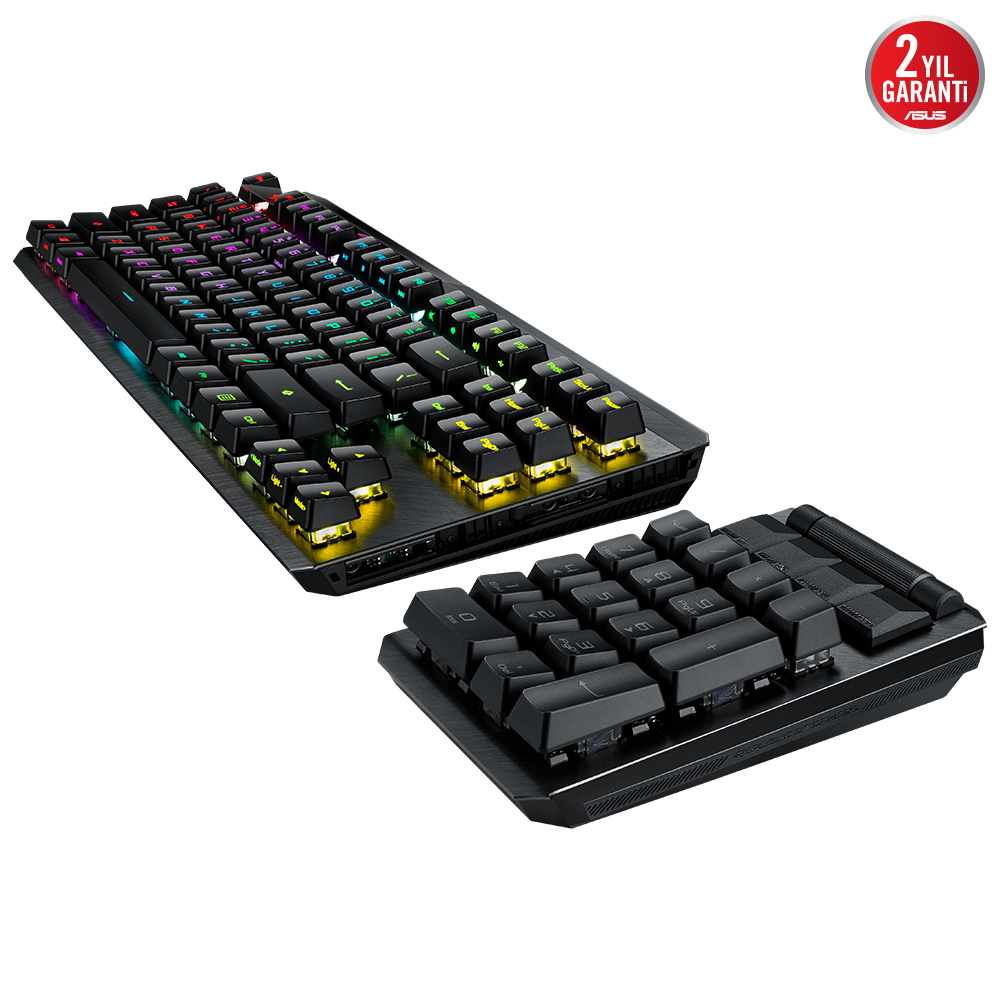 ASUS ROG Claymore II ROG RX Red Optical Switch Türkçe RGB Mekanik Kablosuz Gaming Klavye