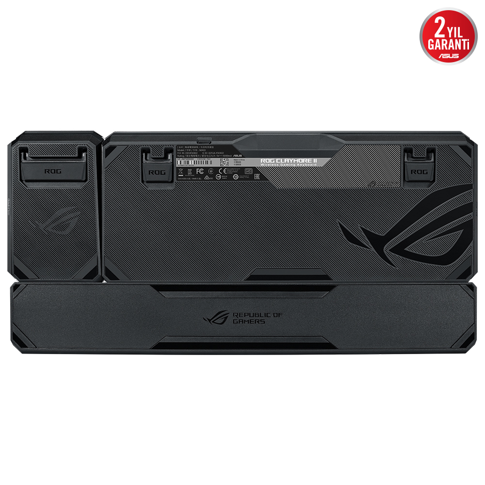 ASUS ROG Claymore II ROG RX Red Optical Switch Türkçe RGB Mekanik Kablosuz Gaming Klavye
