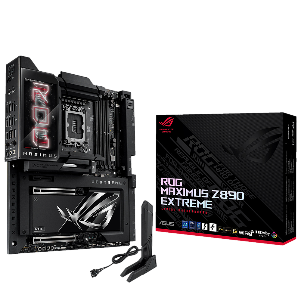 ASUS ROG MAXIMUS Z890 EXTREME 9200MHz OC WIFI 7 DDR5 Soket 1851 M.2 HDMI Thunderbolt 5 EATX Anakart