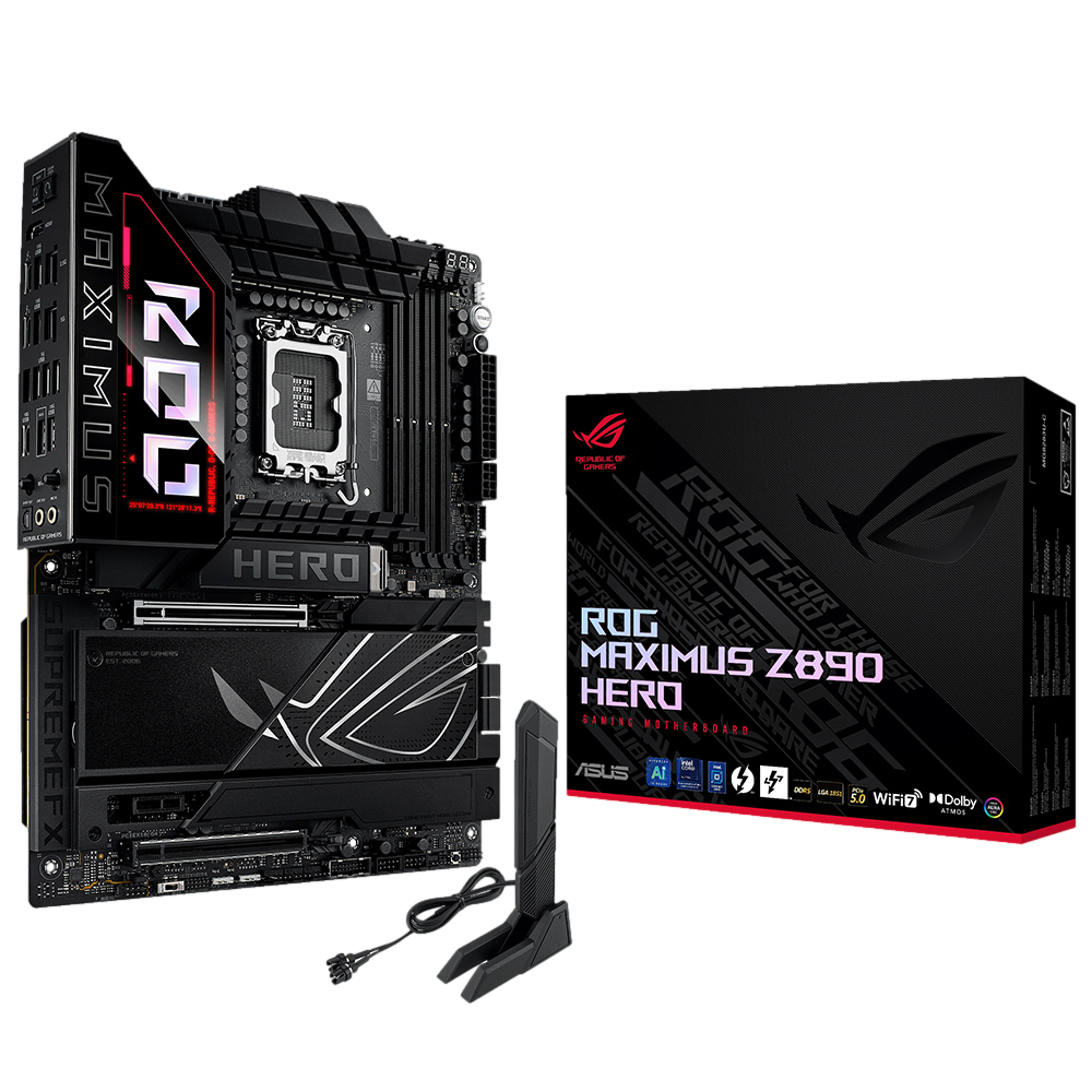 ASUS ROG MAXIMUS Z890 HERO 9200MHz OC WIFI 7 DDR5 Soket 1851 M.2