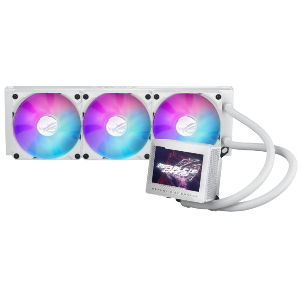 ASUS ROG RYUJIN III 360 ARGB LCD Ekranlı 360mm Beyaz İşlemci Sıvı Soğutucu görsel 1