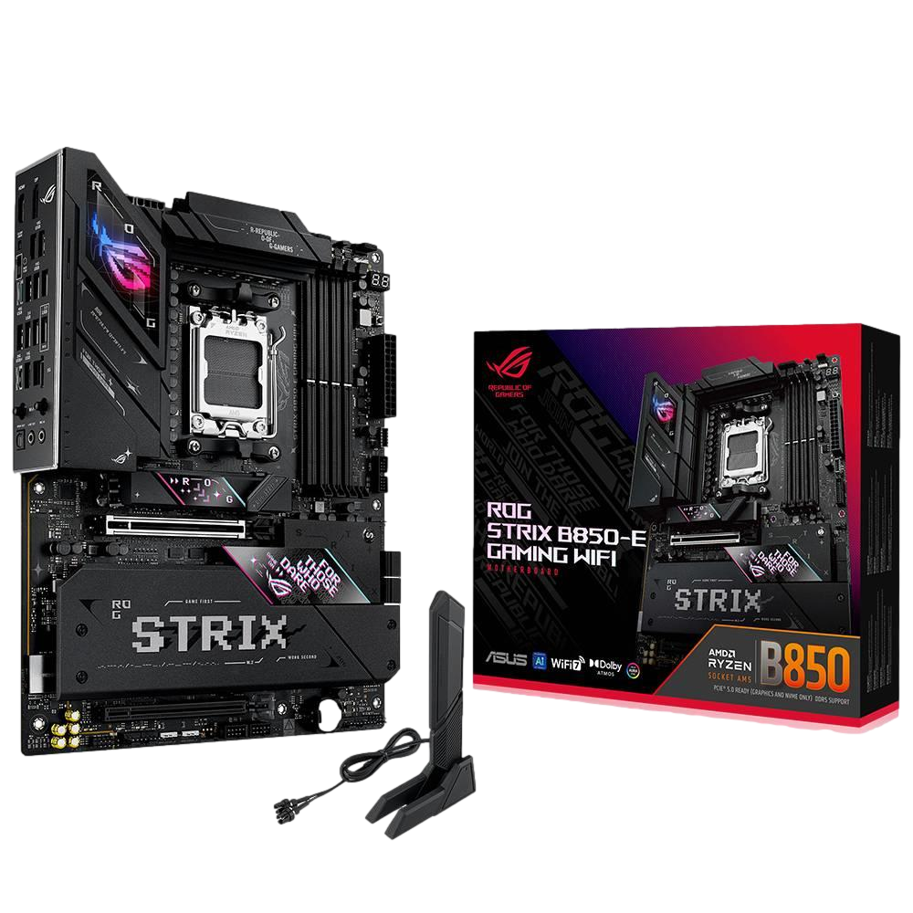 ASUS ROG STRIX B850-E GAMING WIFI 8000MHz OC DDR5 Soket AM5 M.2 USB4 HDMI DP ATX Anakart