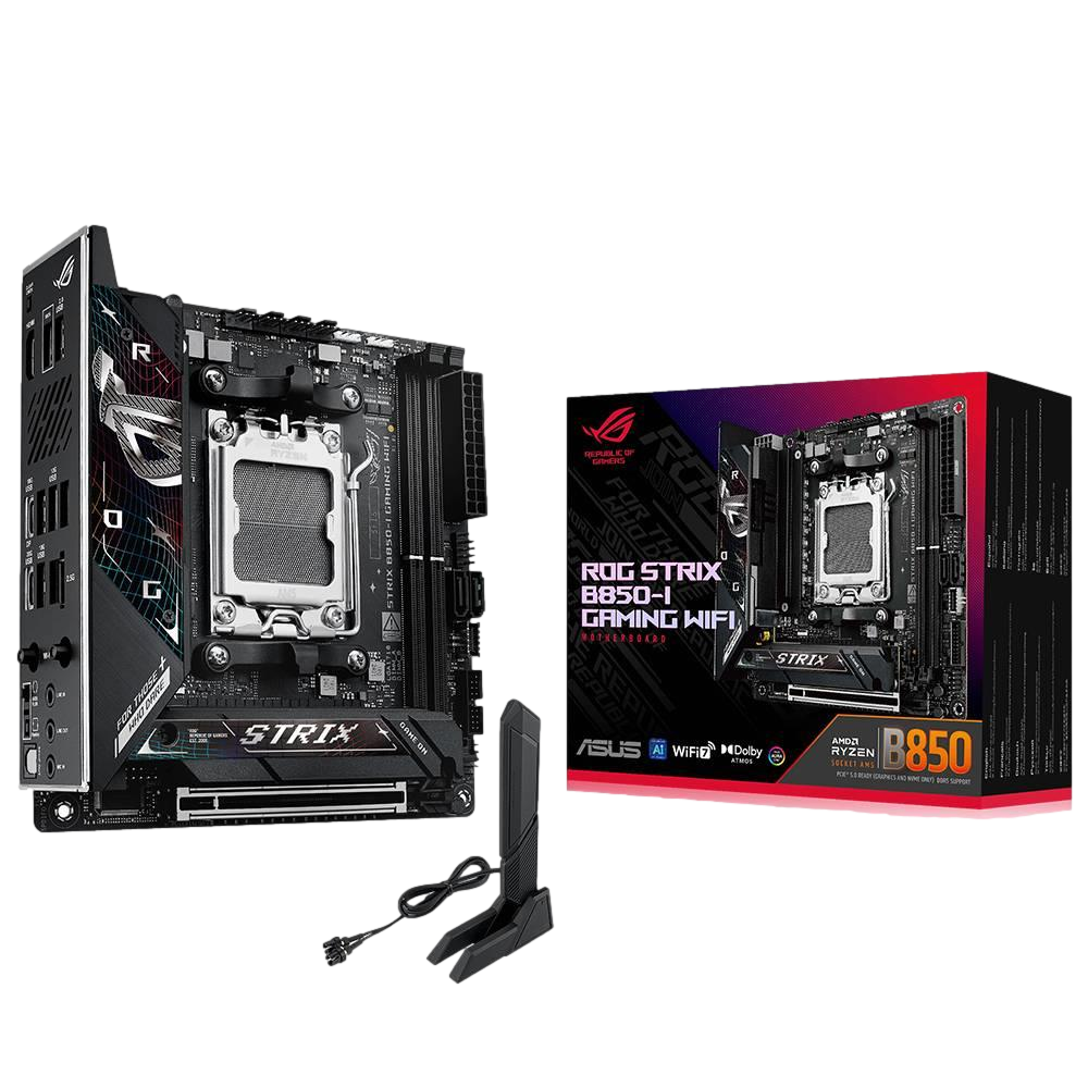 ASUS ROG STRIX B850-I GAMING WIFI 8400MHz OC DDR5 Soket AM5 M.2 HDMI Mini ITX Anakart
