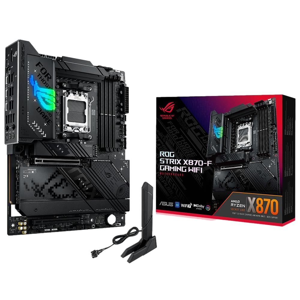 ASUS ROG STRIX X870-F GAMING WIFI 8000MHz OC DDR5 Soket AM5 M.2 HDMI DP ATX Anakart