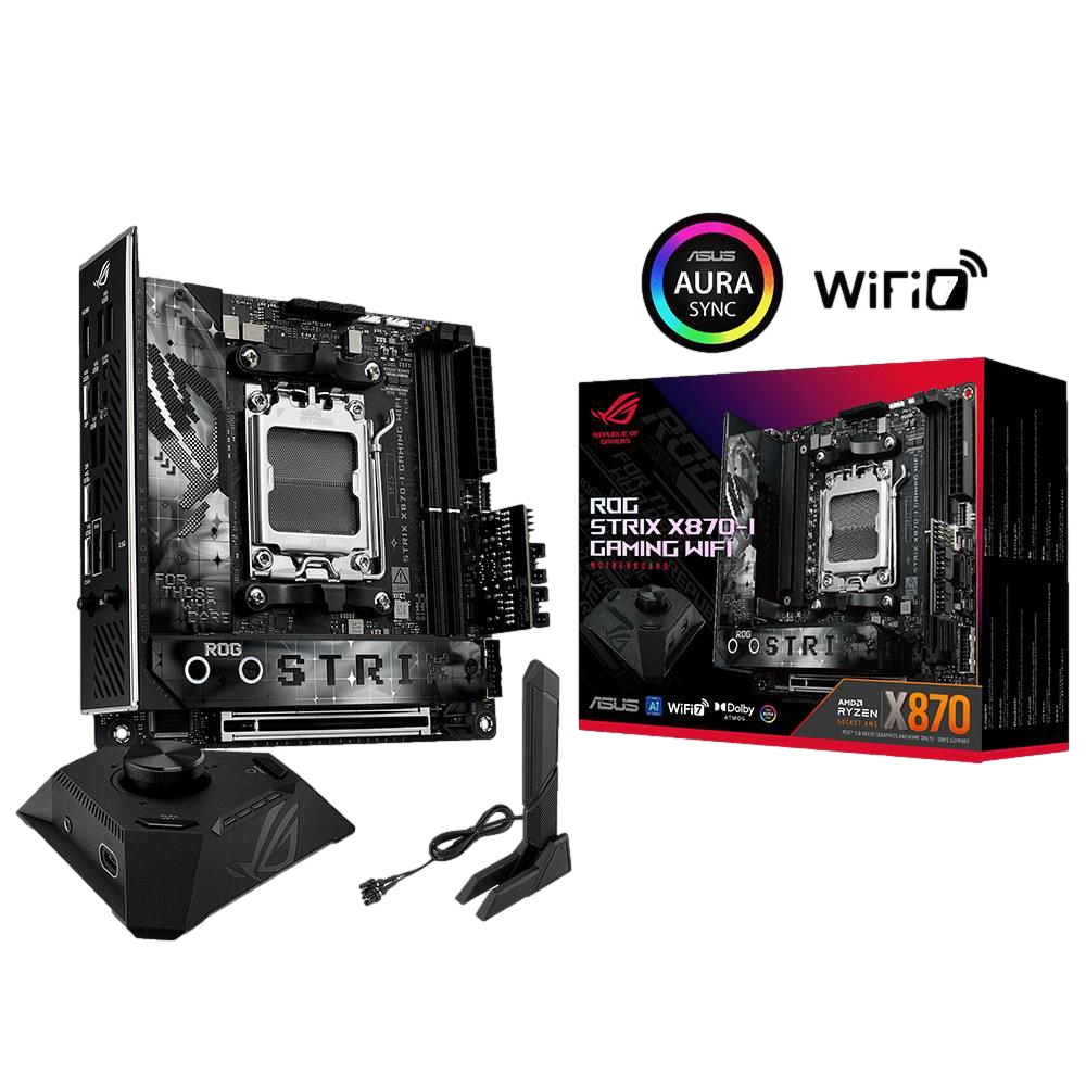 ASUS ROG STRIX X870-I GAMING WIFI 8000MHz OC DDR5 Soket AM5 M.2 HDMI DP Mini ITX Anakart