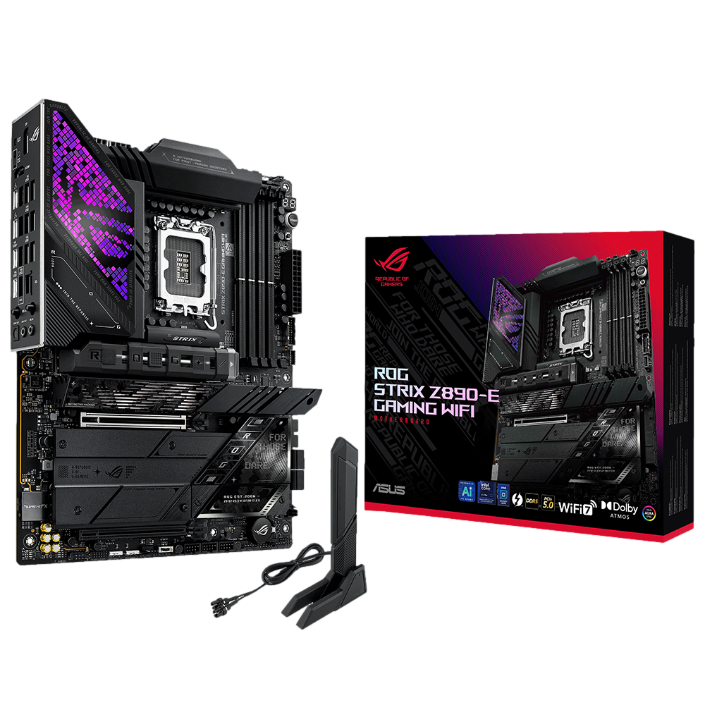ASUS ROG STRIX Z890-E GAMING WIFI 8800MHz OC Wi-Fi 7 DDR5 Soket 1851 M.2 HDMI Thunderbolt 4 ATX Anakart