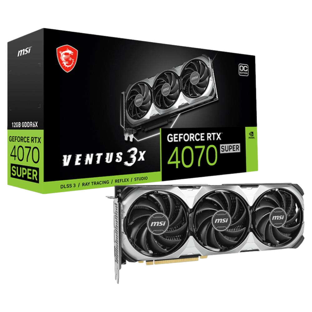 MSI GeForce RTX 4070 SUPER 12G VENTUS 3X OC 12GB GDDR6X 192 Bit DLSS 3 Ekran Kartı görsel 1