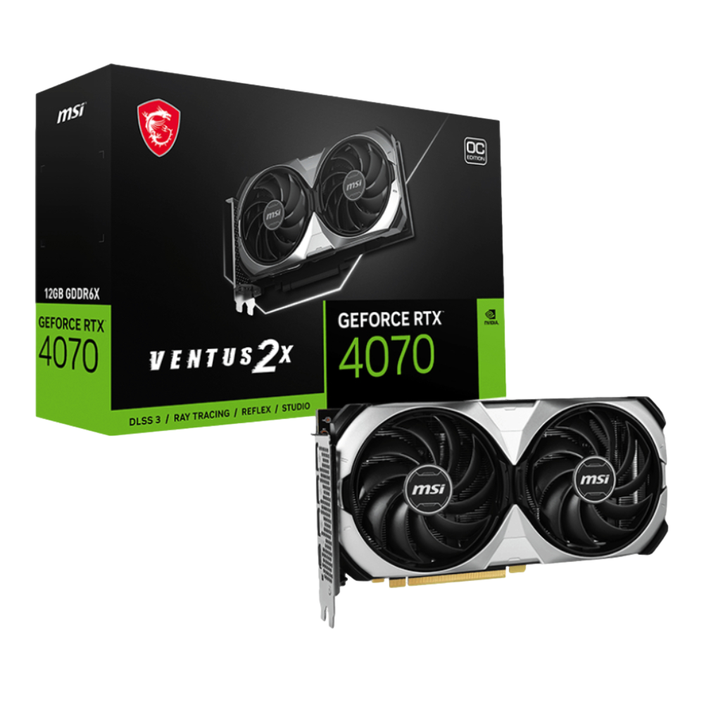 MSI GeForce RTX 4070 VENTUS 2X OC 12GB GDDR6X 192 Bit DLSS 3 Ekran Kartı görsel 1