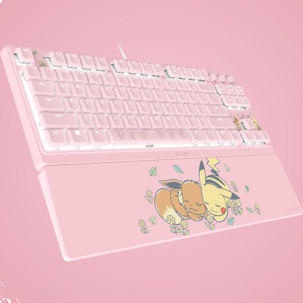 Razer Ornato V3 Pro TKL Mecha-Membrane Switch Pokemon Pikachu/Eevee Edition RGB Kablolu Gaming Klavye