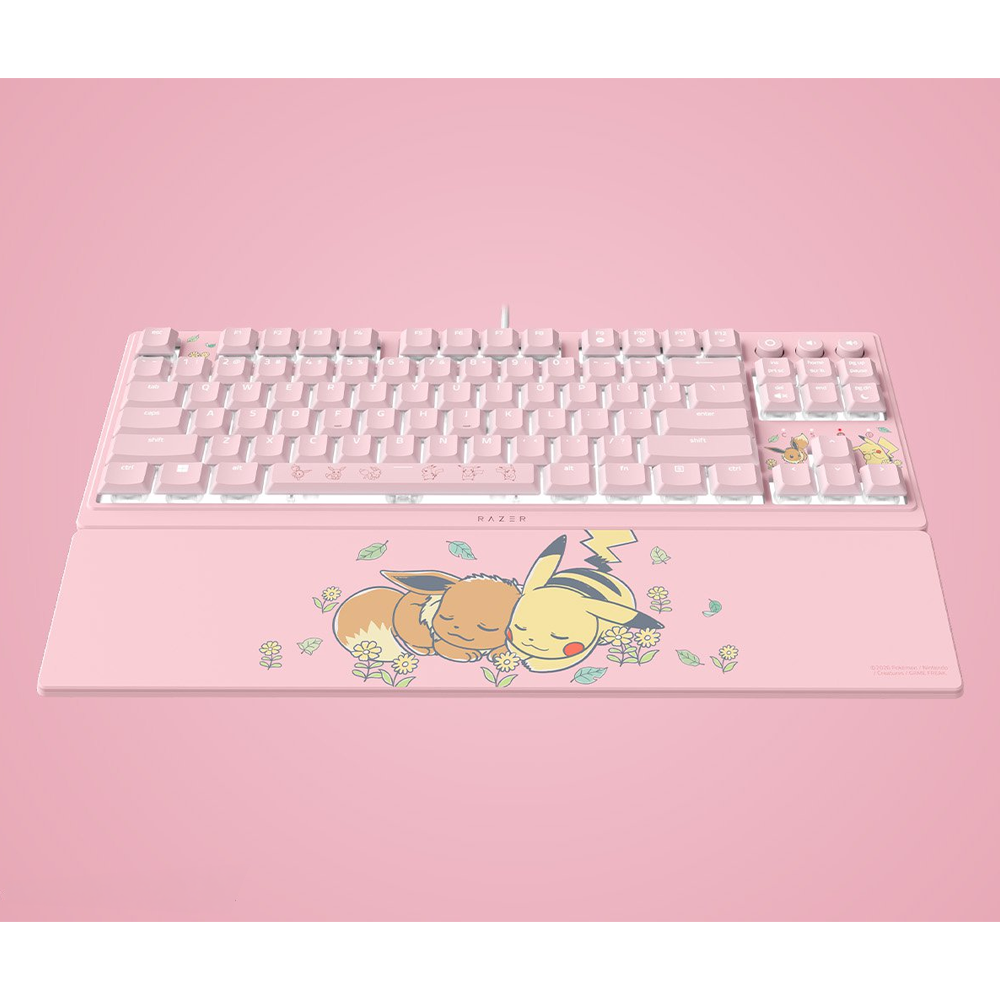 Razer Ornato V3 Pro TKL Mecha-Membrane Switch Pokemon Pikachu/Eevee Edition RGB Kablolu Gaming Klavye
