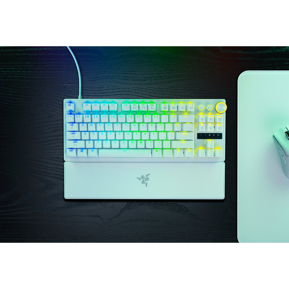 Razer Huntsman V3 Pro Analog Optical Switch 8000Hz RGB Beyaz Kablolu Gaming Klavye