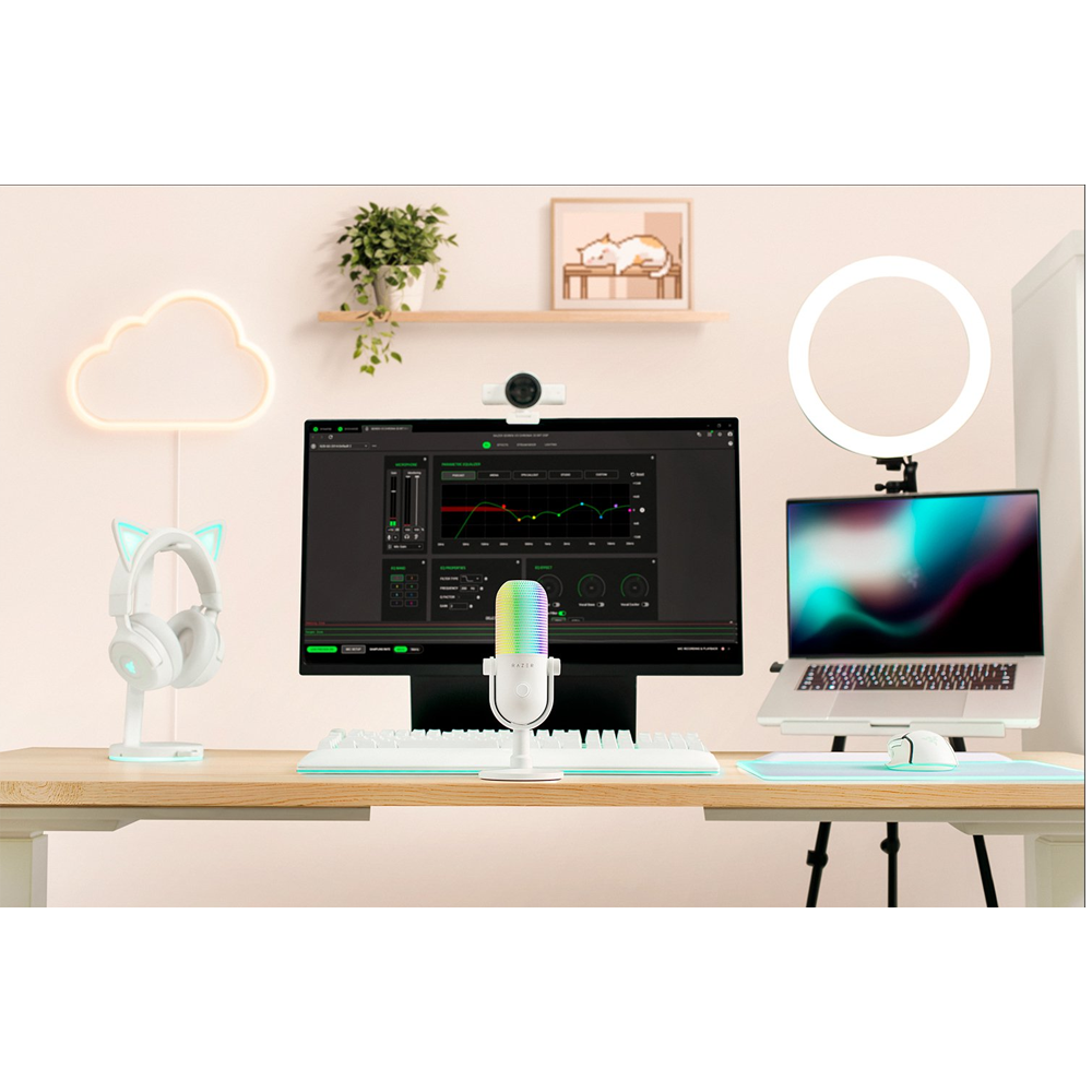 Razer Seiren V3 Chroma Beyaz 32-Bit DSP Gaming Mikrofon