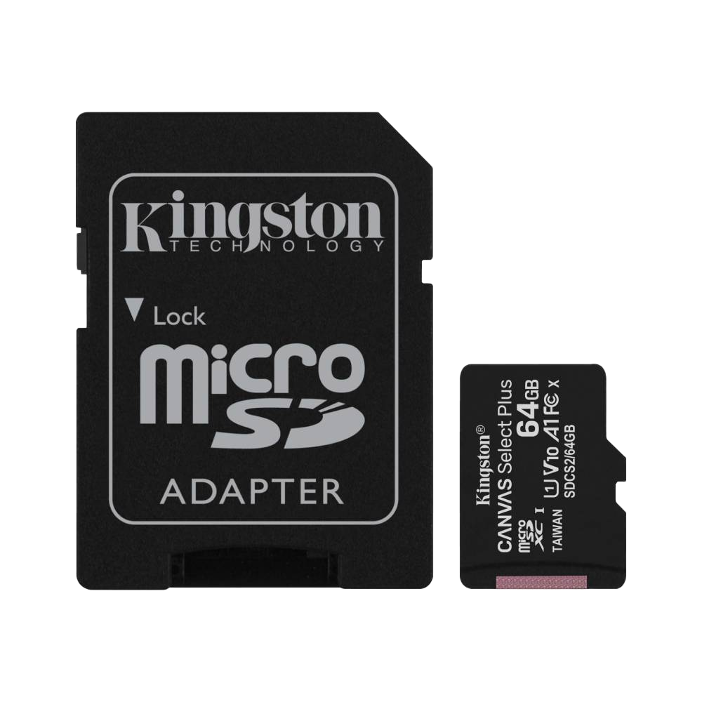 Kingston 64GB Canvas Select Plus microSD Adaptörlü Hafıza Kartı