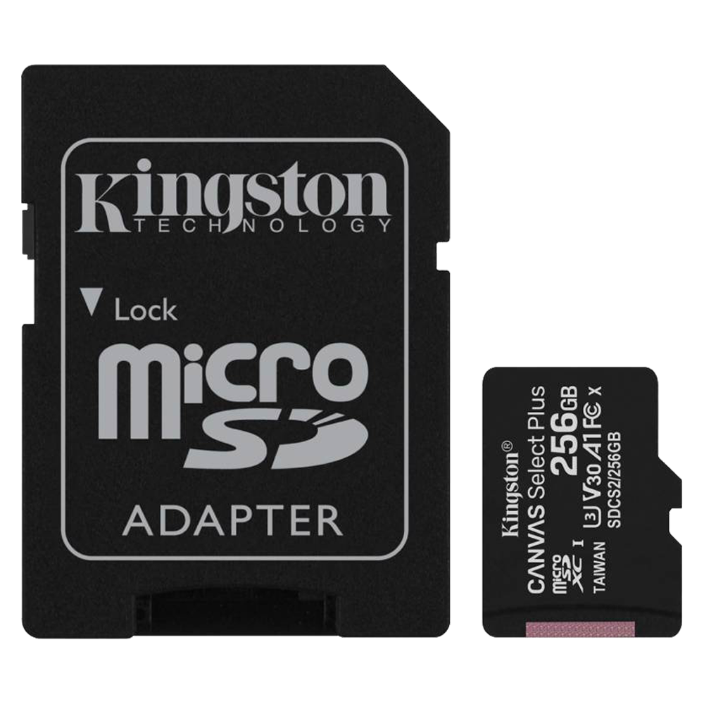 Kingston 256GB Canvas Select Plus microSD Adaptörlü Hafıza Kartı
