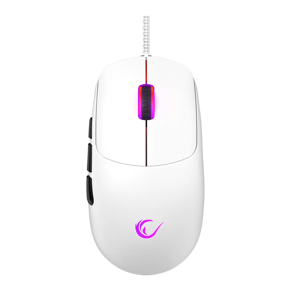 Rampage SMX-R49 NIXIE 12800DPI RGB Kablolu Beyaz Gaming Mouse