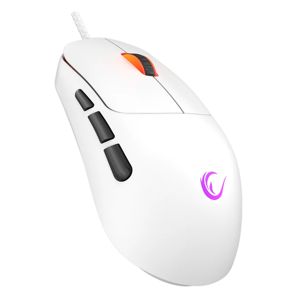 Rampage SMX-R49 NIXIE 12800DPI RGB Kablolu Beyaz Gaming Mouse
